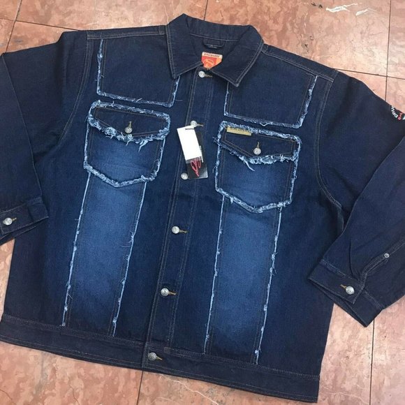 Men's Davoucci Dk.Blue Blast Casual Denim Jacket
